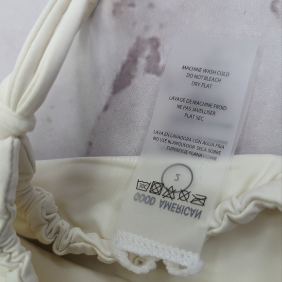 Good American Swim Bottom Women Ivory White Tiny Ties Bikini Swimsuit - Picture 4 of 12